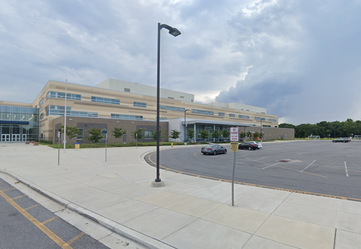 Severna Park High School in Maryland was put on lockdown after threats of violence were placed at the school (Google Maps)