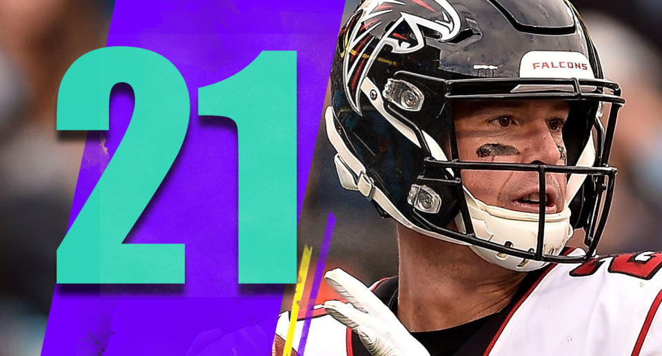 <p>The top five in passer rating, in order: Drew Brees, Patrick Mahomes, Russell Wilson, Matt Ryan, Philip Rivers. Forget the Falcons’ record for a moment; Ryan is having a heck of a season. (Matt Ryan) </p>