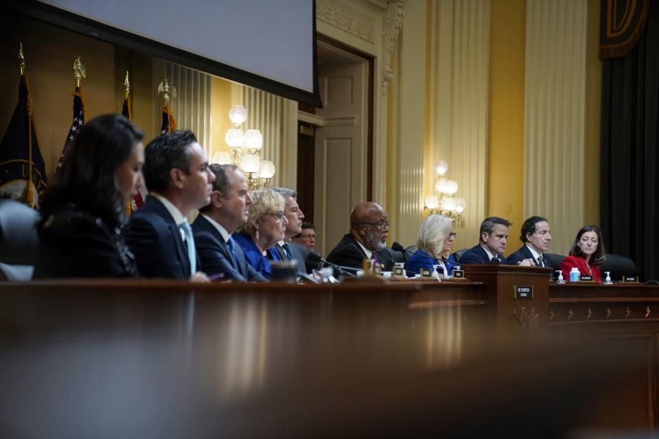 The House Select Committee to Investigate the January 6th Attack on the U.S. Capitol, deliver remarks