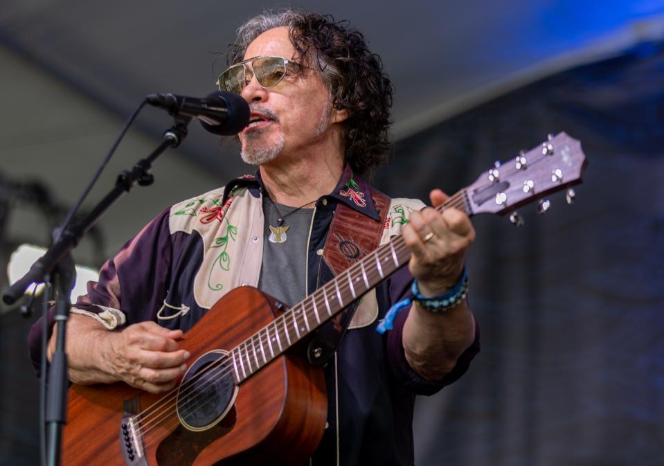 John Oates performs during this year's Newport Folk Festival in Rhode Island.