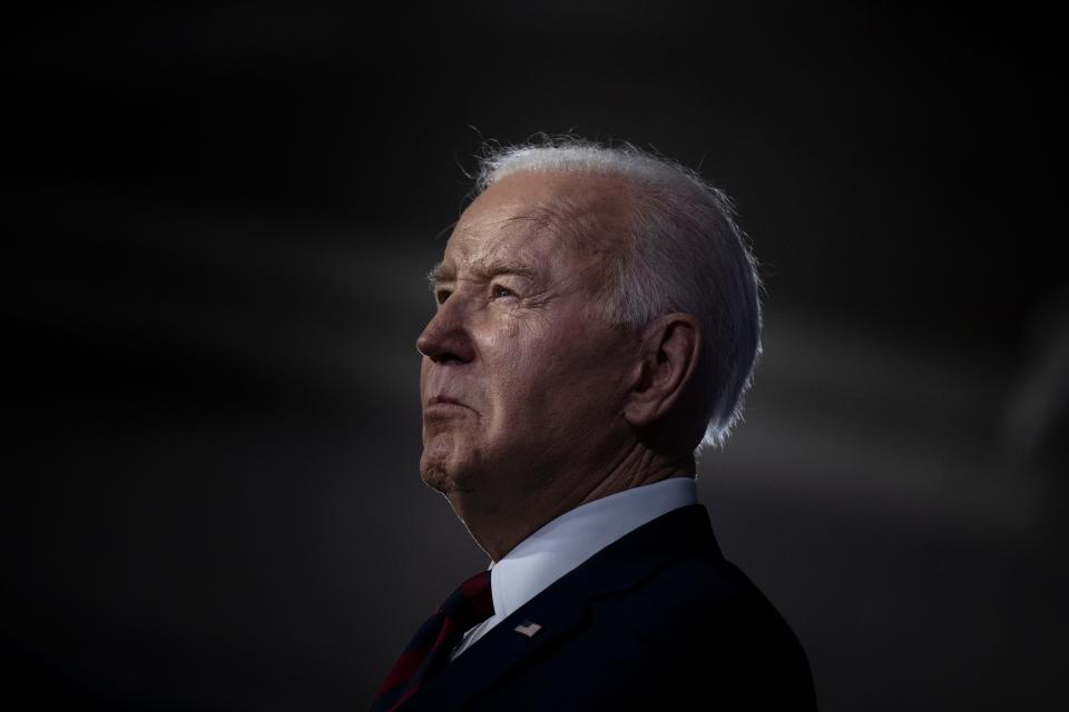 TOPSHOT - US President Joe Biden speaks during a campaign event in Milwaukee, Wisconsin, on March 13, 2024.