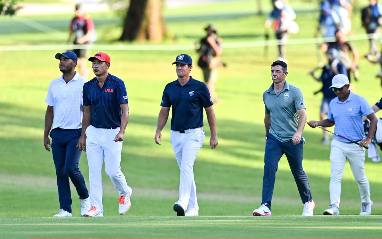 Paul Casey and Rory McIlroy Tokyo 2020 Olympic medal hopes slip away after bizarre seven-way golf play-off - Sportsfile