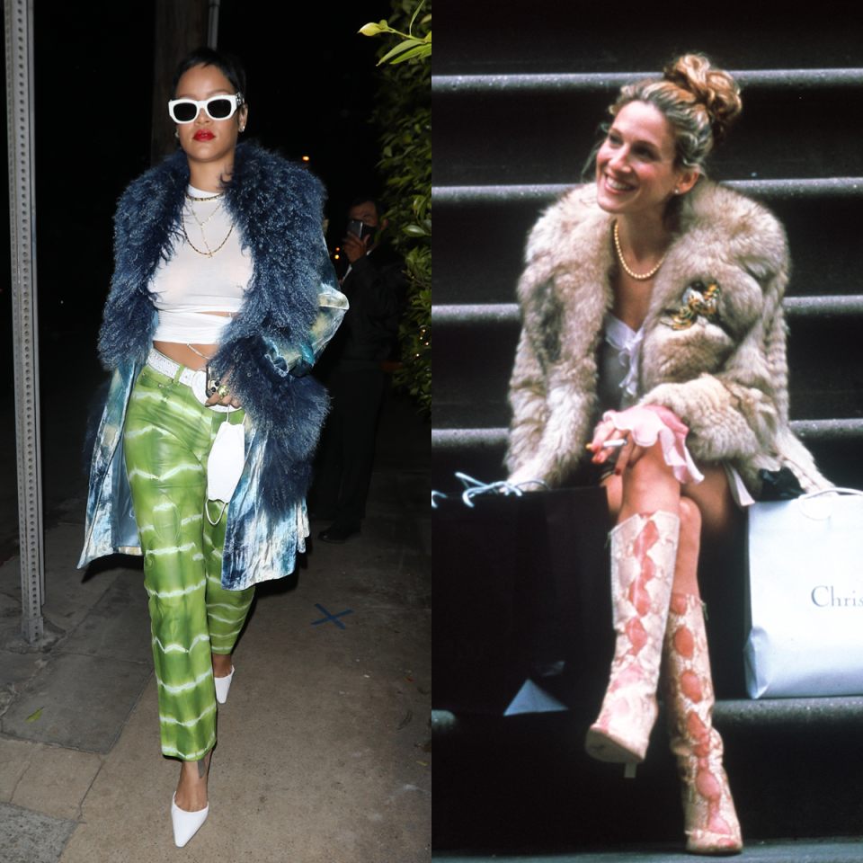 11) Rihanna & Carrie Bradshaw in Sex and the City