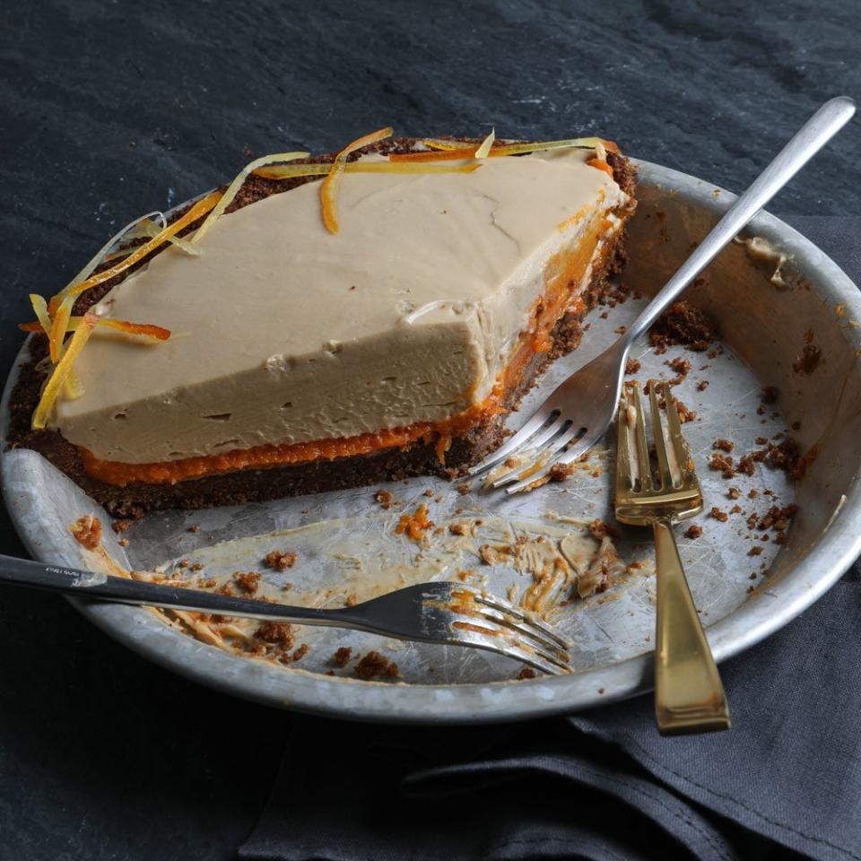 Sweet Potato and  Coffee Cream Pie 