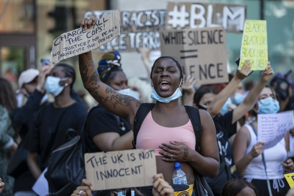 Thousands descended on London's streets in protest at George Floyd's death (Getty Images)