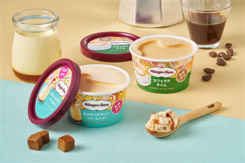 哈根達斯日式卡士達布丁冰淇淋將日本人氣甜點化身為冰品。 （圖／品牌業者提供）