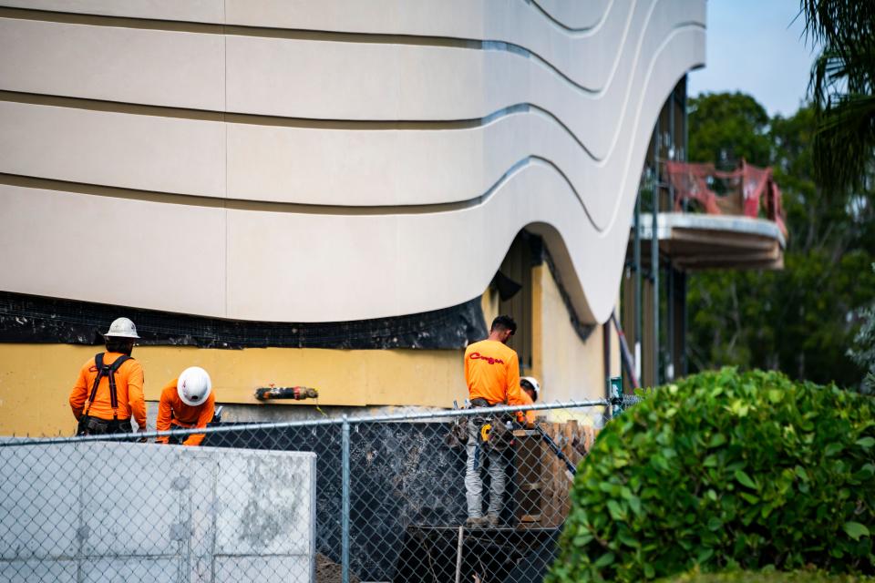 Construction continues on the new Gulfshore Playhouse in Naples on Friday, Jan. 12, 2024.