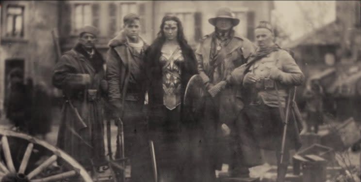 Wonder Woman and team in ‘Batman v Superman’ version (WB)