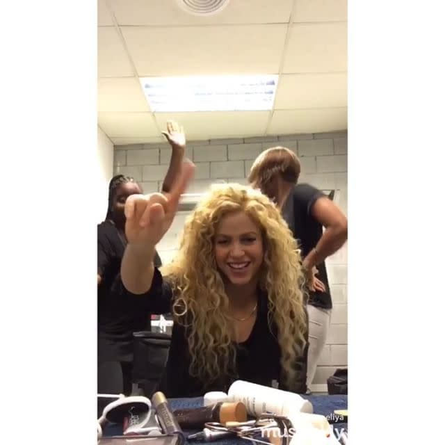 Shakira durante los ensayos de su gira de conciertos, al natural/ Shakira/Instagram