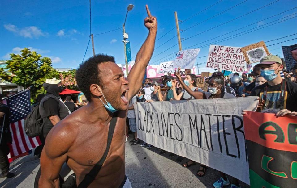 Black Lives Matter protesters march in Wynwood on Saturday, June 13, 2020.