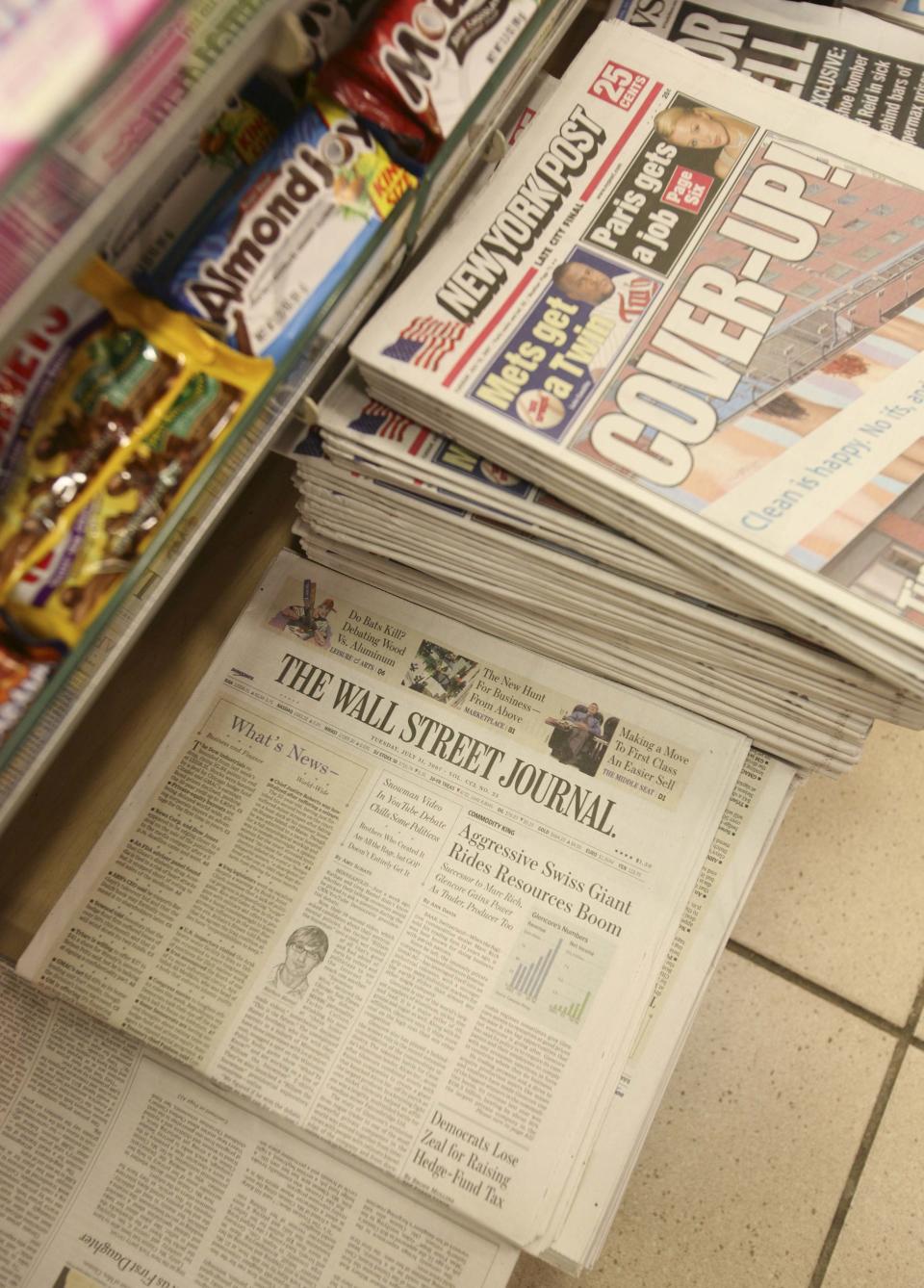 New York City newsstand on  July 31, 2007.