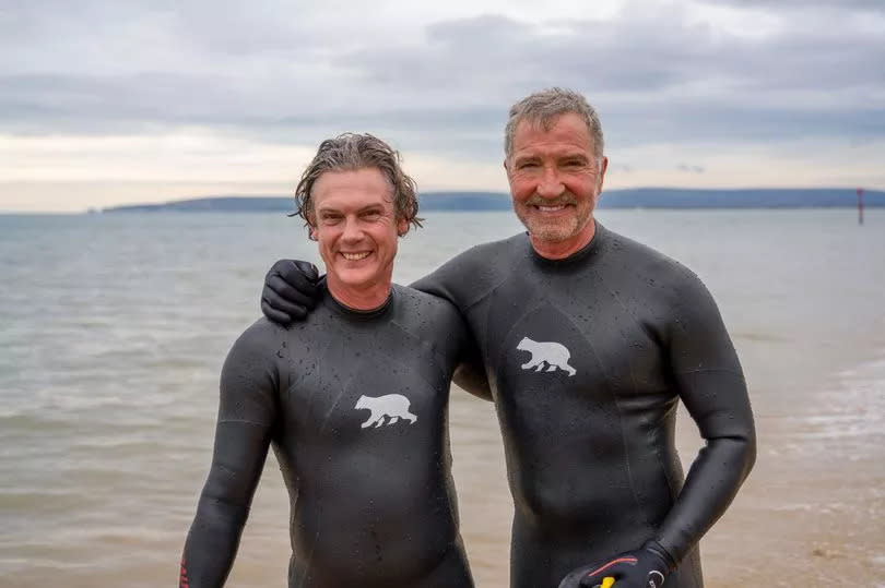 Graeme Souness swims the English Channel for DEBRA with Andy Grist