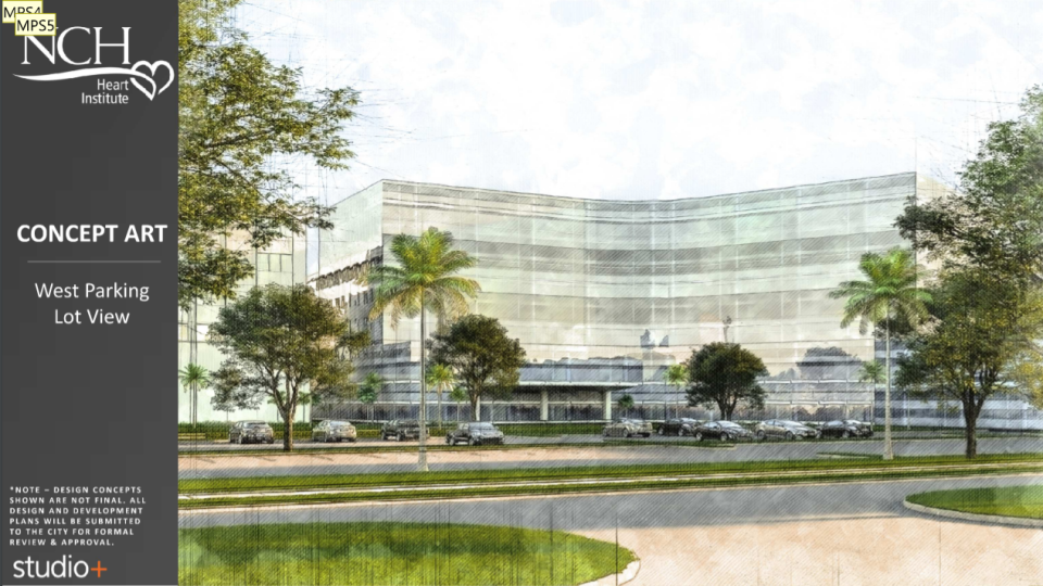 Concept art of NCH Heart Institute in downtown Naples