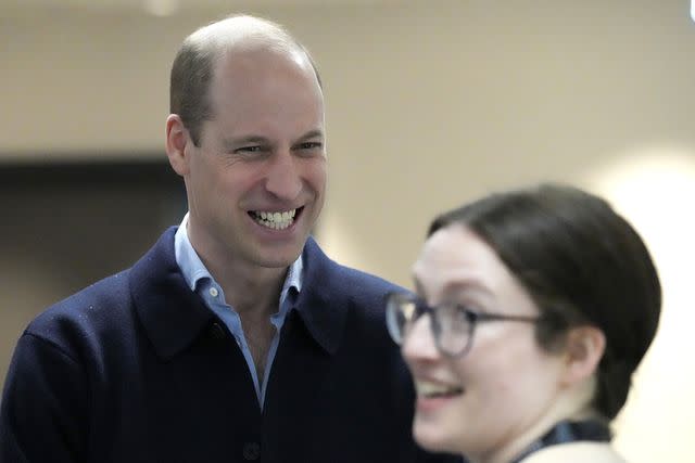 <p>AP Photo/Frank Augstein</p> Prince William visits WEST youth zone on March 14, 2024