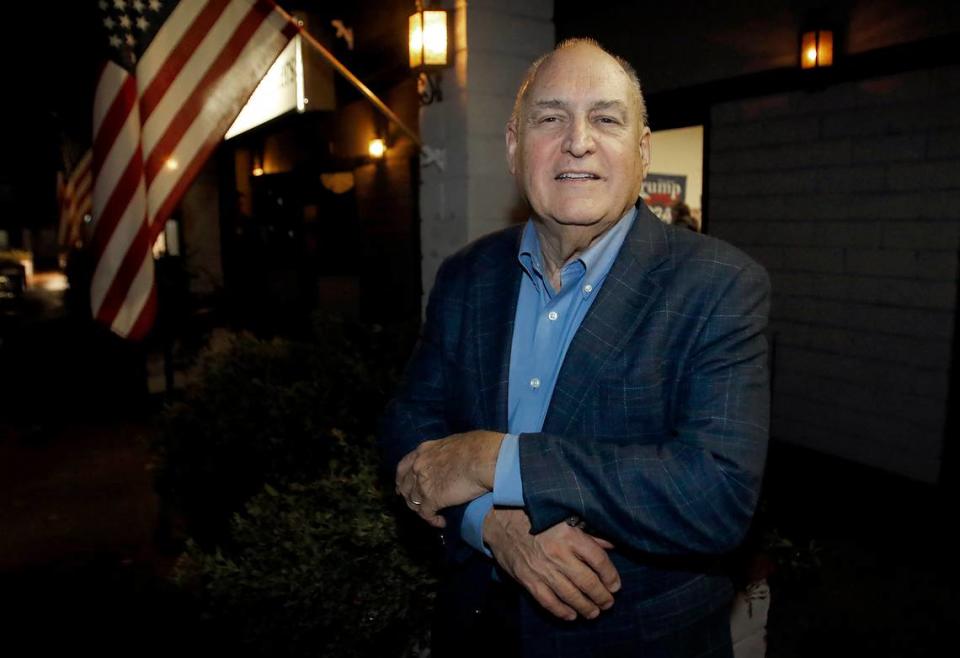 Bruce Jones watched returns at the Republican Party’s headquarters in Atascadero on Election Night, Nov. 8, 2022. He was competing with Bruce Gibson for the District 2 supervisor seat.