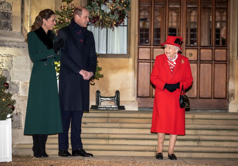 FILE PHOTO: Britain's Queen Elizabeth and members of the Royal family thank local volunteers and key workers, in Windsor