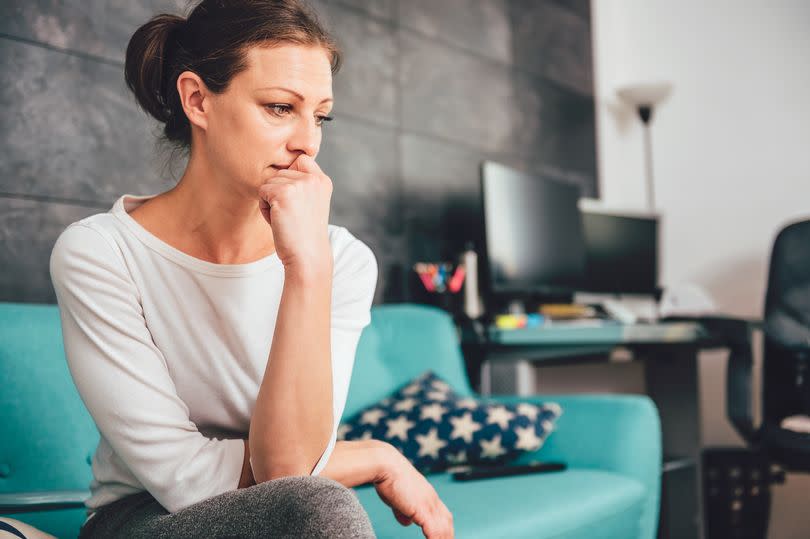 Woman looking worried