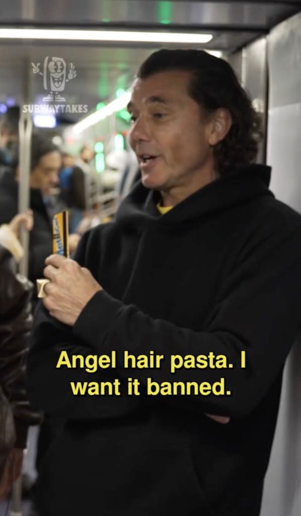 Gavin Rossdale admitted he isn’t a fan of angel hair pasta. @subwaytakes/TikTok