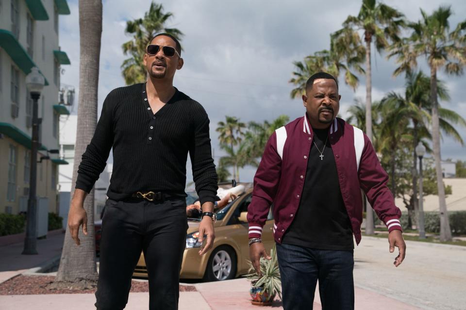 will smith as mike lowrey, martin lawrence as marcus burnett, bad boys for life