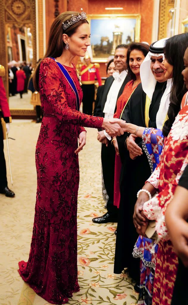 The Princess of Wales wearing a tiara