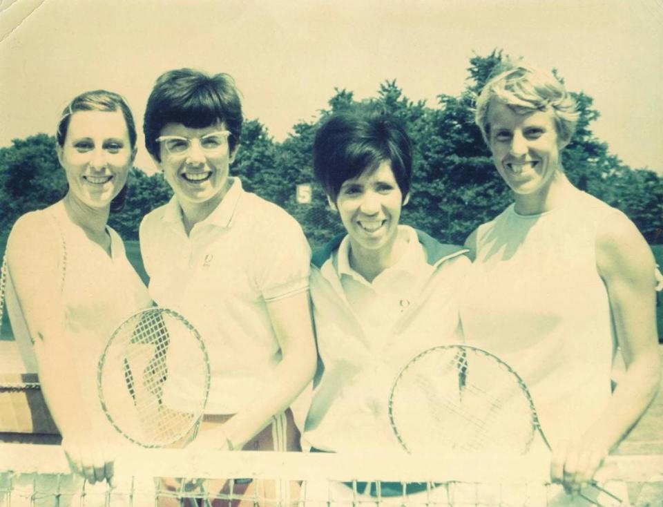 Women’s professional tennis players Frankie Durr (from left), Billie Jean King, Rosie Casals and Ann Jones were among the first to sign a professional contract and on the ground floor of monumental change in women's tennis and other sports. On June 23, 1972, Congress passed landmark legislation called Title IX, which gave women an equal opportunity as men in educational settings. A popular offshoot of that was the opportunities it provided for women in college sports.