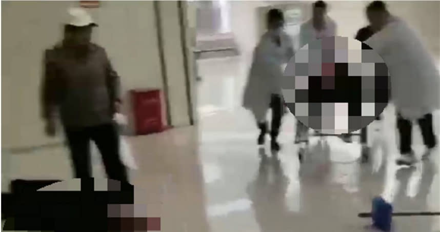 中國雲南省昭通鎮雄縣人民醫院於7日發生一起持刀傷人事件。（圖／翻攝畫面）