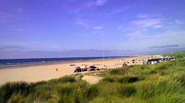 The beach in the Netherlands where the party is due to take place.