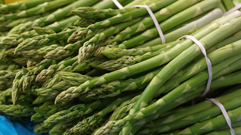 Bunches of asparagus