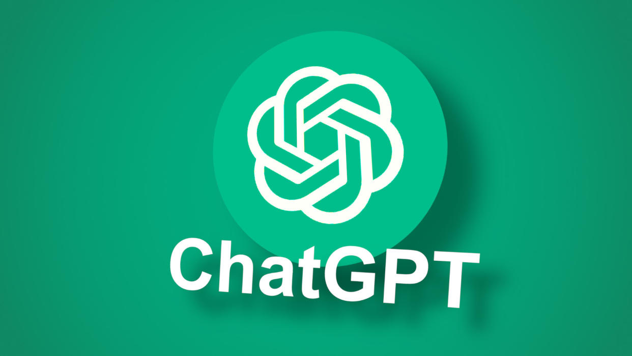  Open AI's chatbot ChatGPT logo on green background. 