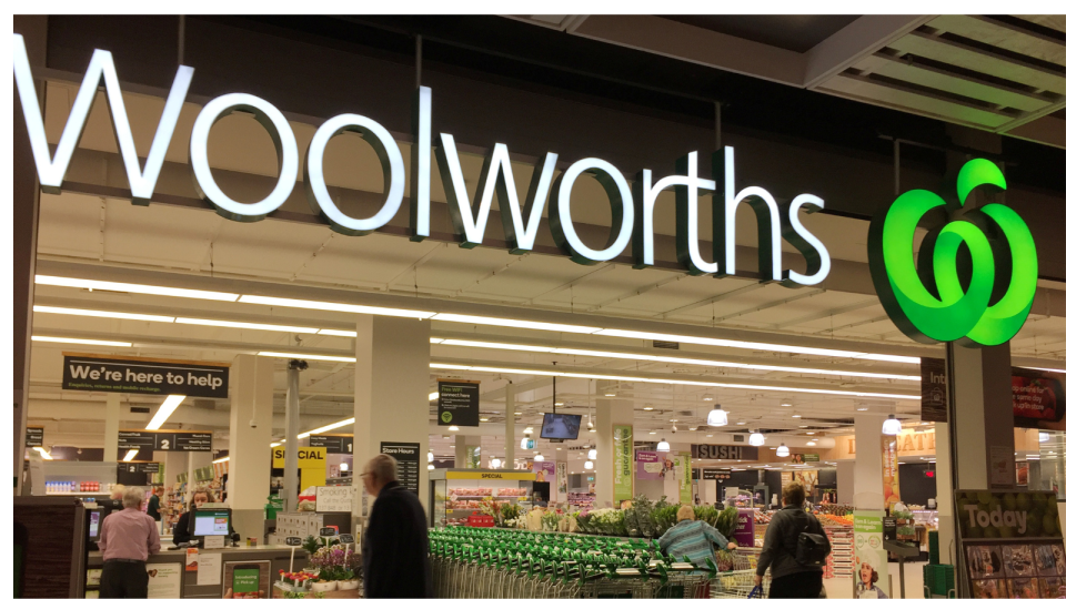 Woolworths shop and logo