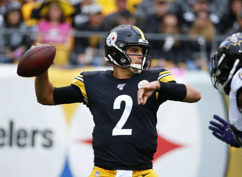 Steelers quarterback Mason Rudolph was knocked unconscious and hospitalized after taking a rough hit during their game against the Ravens on Sunday. 