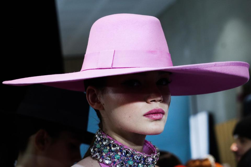 Wide brim hats took centre stage at Ralph & Russo (Getty Images)