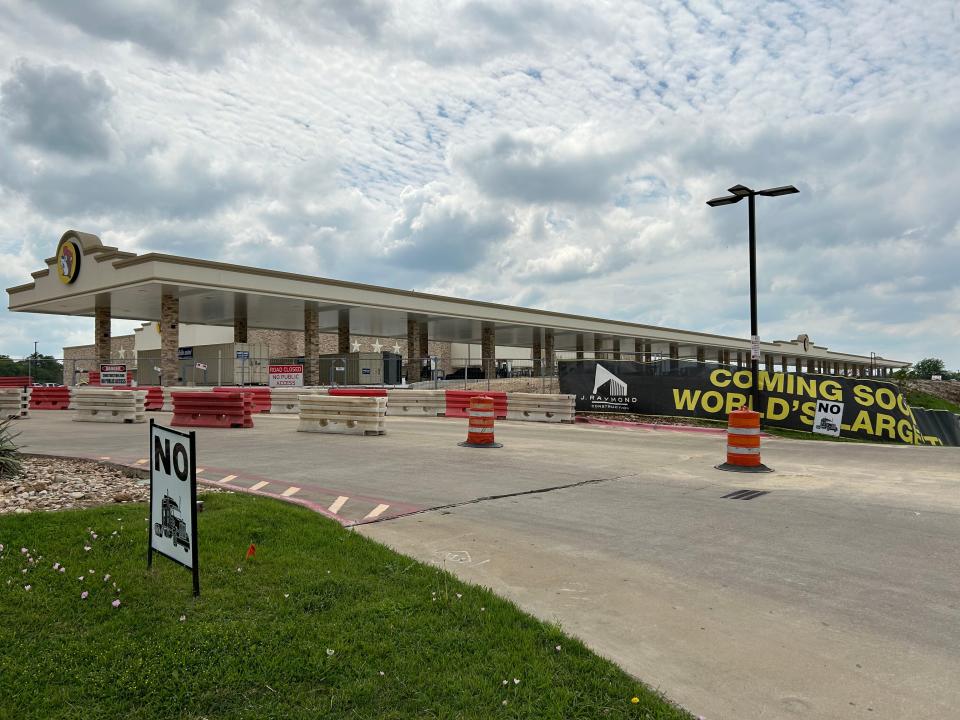 What will soon be the world's largest Buc-ee's is pictured in Luling, Texas on March 23, 2024. The location sits next to a much smaller Buc-ee's where cars fight for parking, the smells of brisket waft through the air and lines form at checkout.