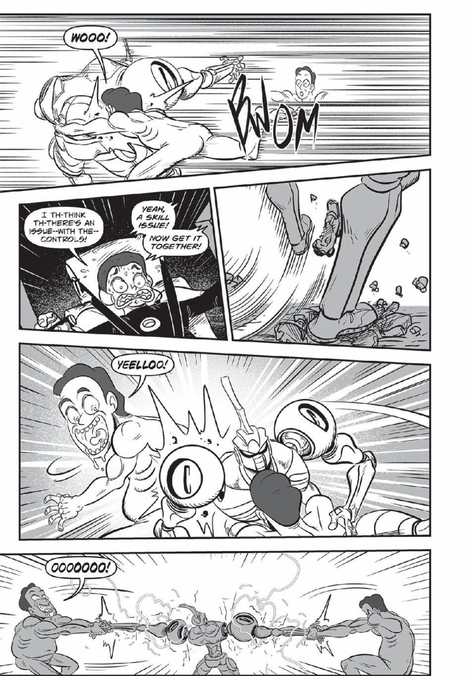 Rick and Morty argue about Morty piloting a mech in these preview pages of the new manga.