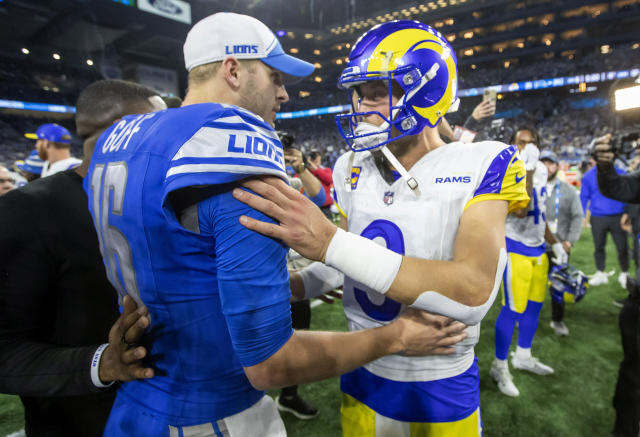 Watch Matthew Stafford and Jared Goff's postgame handshake after thrilling playoff game - Yahoo Sports