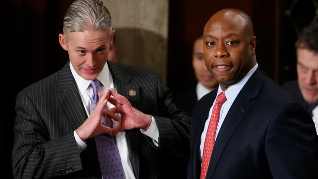 U.S. Rep. Trey Gowdy and U.S. Sen. Tim Scott at an event in 2014.