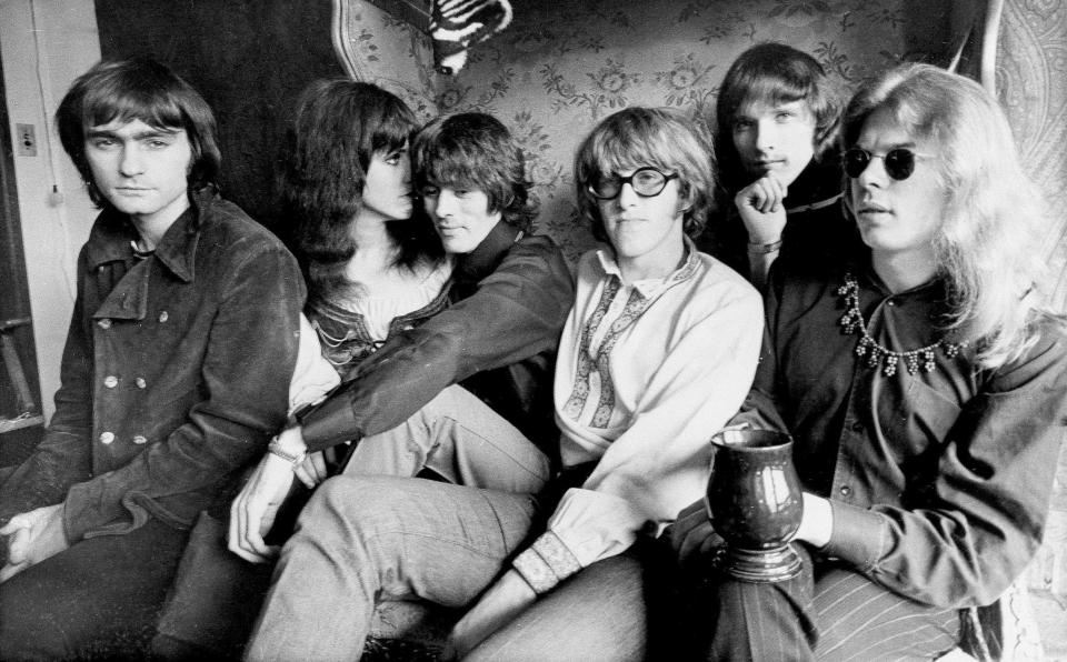 Jefferson Airplane members in their San Francisco apartment on Dec. 5, 1968. From left: Marty Balin, Grace Slick, Spencer Dryden, Paul Kantner, Jorma Kaukonen, and Jack Casady. (Photo: AP)