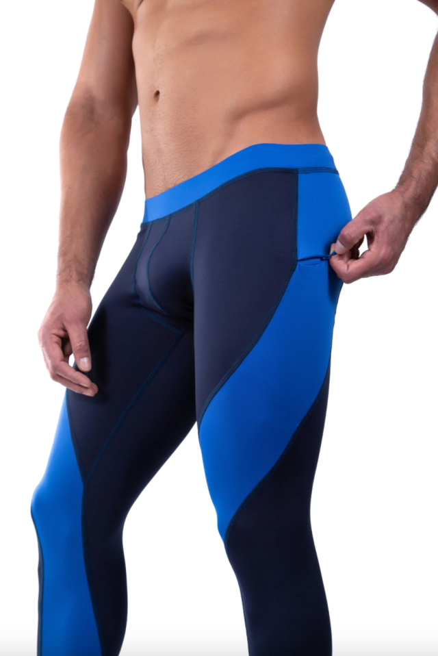 Spandex Leggings effect in blue for men and women. options available