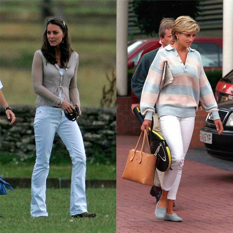 Kate Middleton in 2006 and Princess Diana 1997