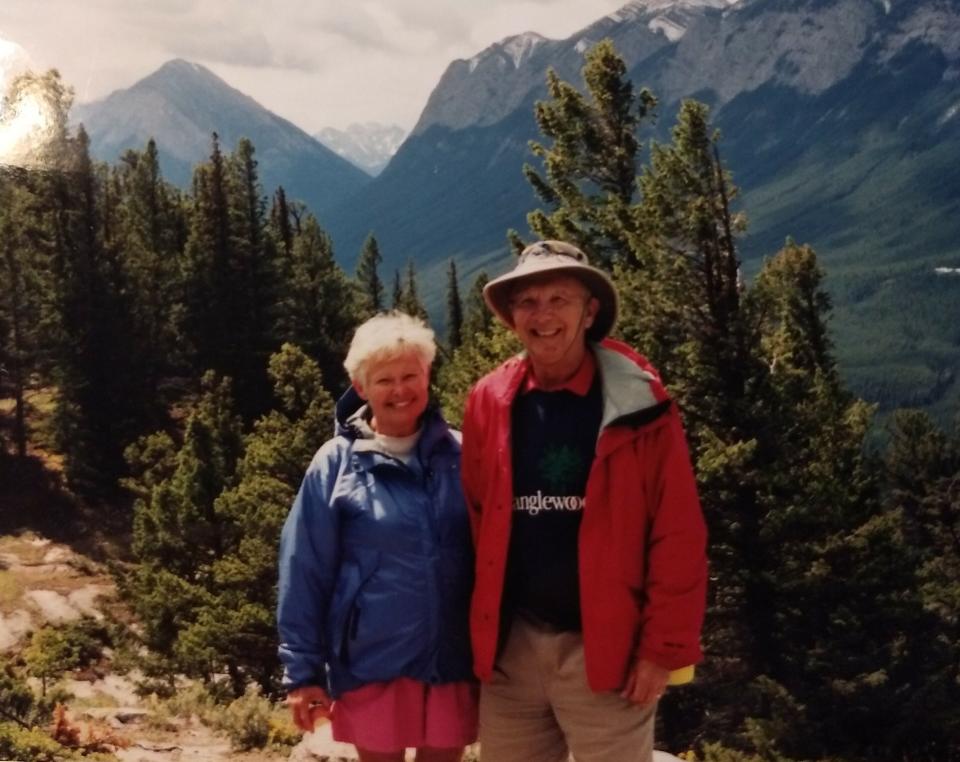 Hiking was one of several outdoor activities Al and Edna Meserve enjoyed together for many years all over New England.
