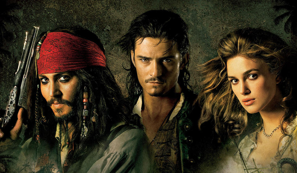 Johnny Depp, Orlando Bloom and Keira Knightley starred in the first Pirates of the Caribbean movie. (Disney)