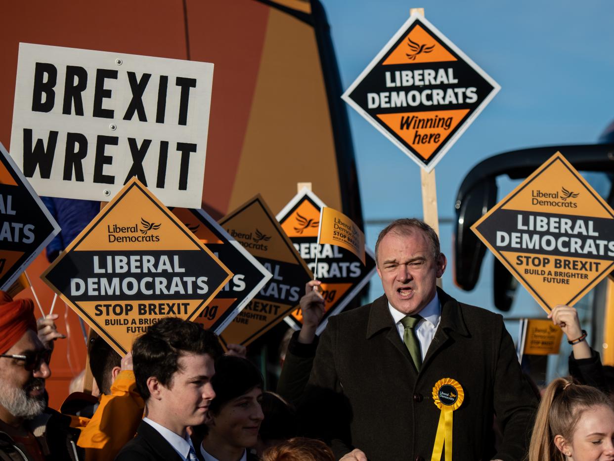 Ed Davey hit out at Brexit, the UK government and the SNP in one go (Getty Images)