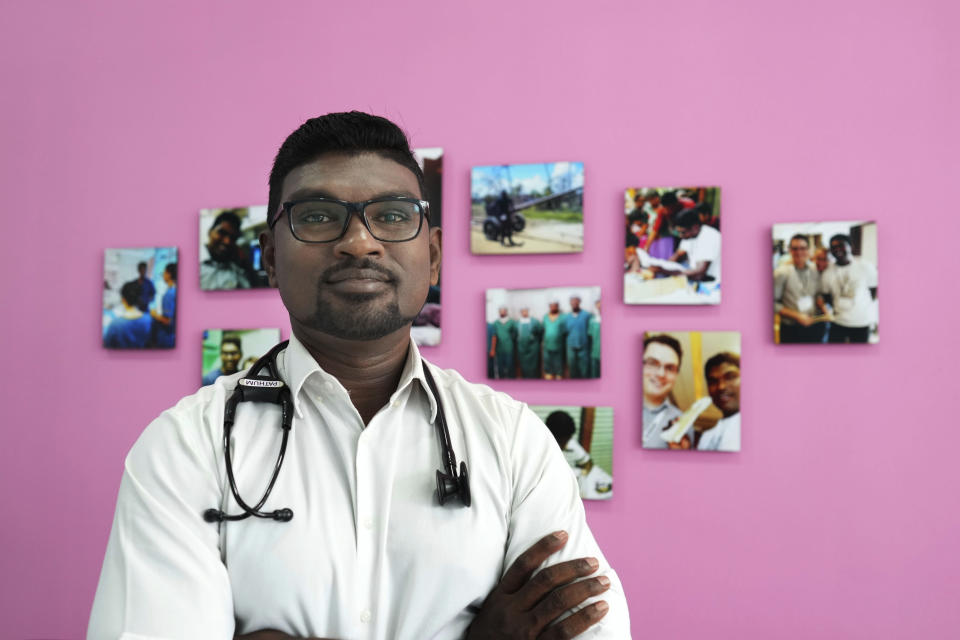 Pathum Kerner, a 42-year-old physician who was among the first Sri Lankans to join the public uprising that ended President Gotabaya Rajapaksa's regime and a key figure in starting the "Go home, Gota" poses for a photograph in Colombo, Sri Lanka, Monday, Sept. 16, 2024. (AP Photo/Rajesh Kumar Singh)