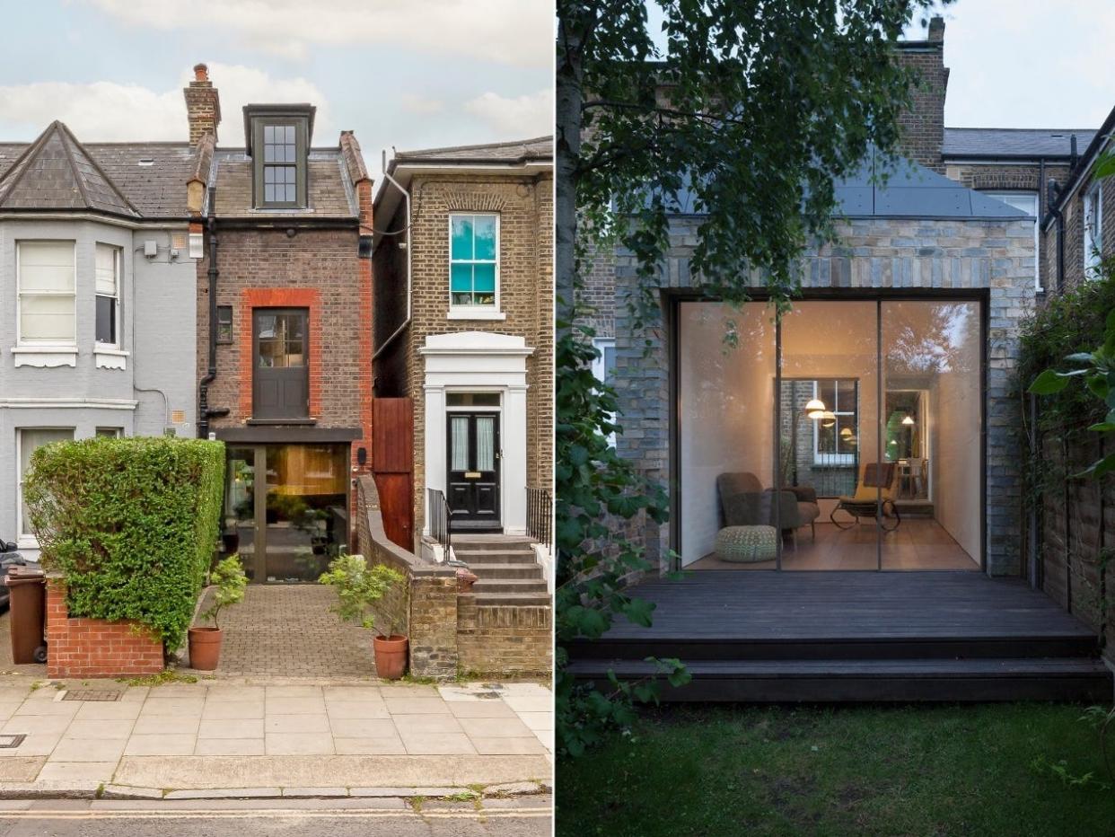 The skinny house is located in Hackney, London.