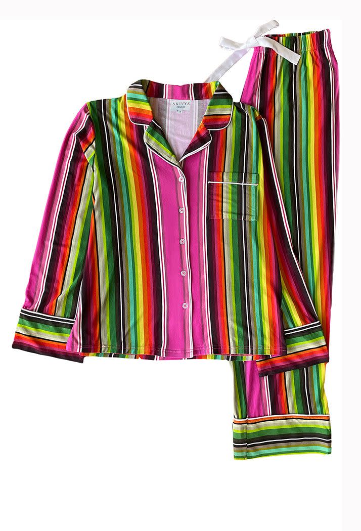 11) Sedona Striped Long Pajamas