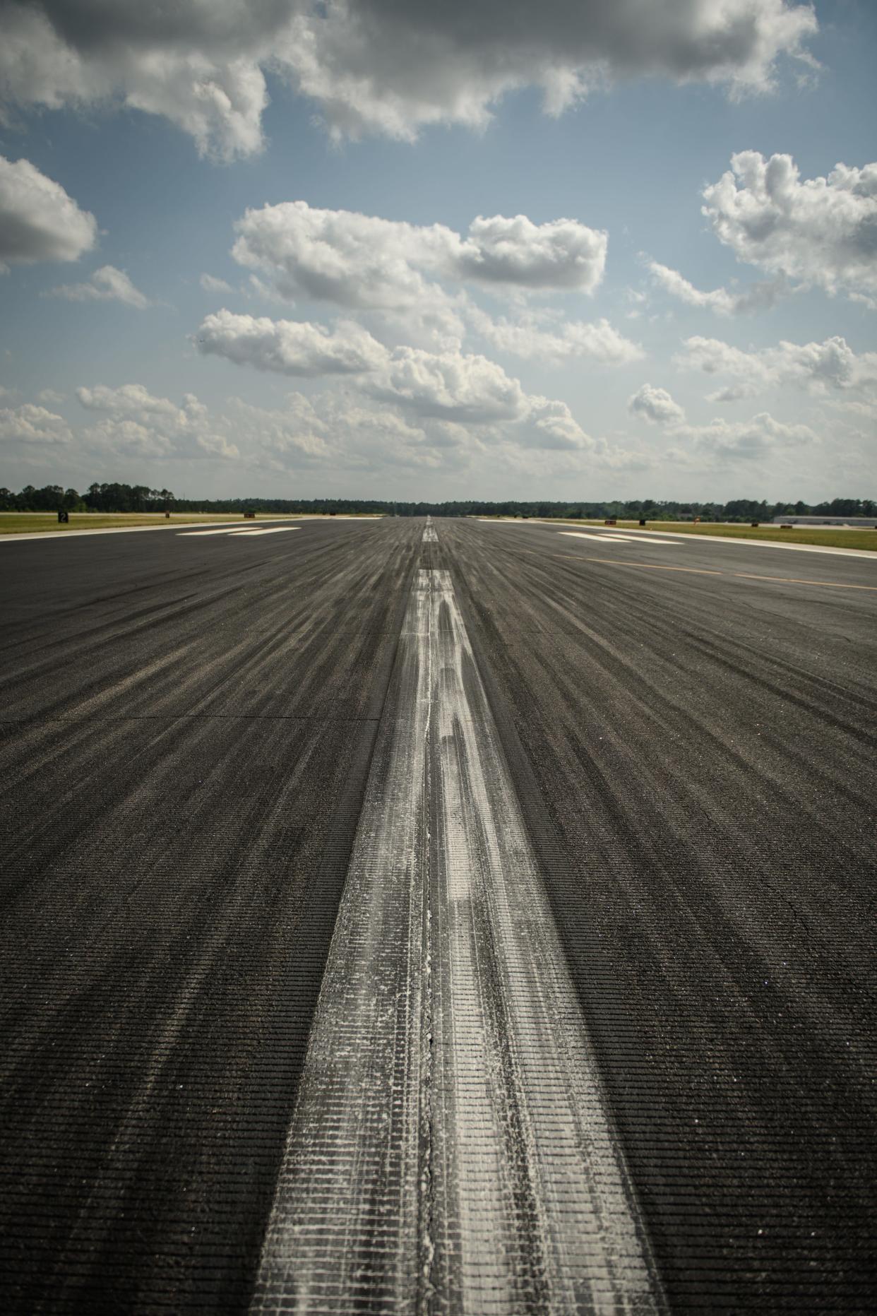 The main runway at Fayetteville Regional Airport on Tuesday, May 7, 2024.