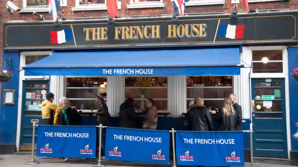 Previously known as the York Minister, the French House is a pub and dining room in Soho, London, seen here in February 2024. - Grazyna Bonati / Alamy Stock Pho/https://www.alamy.com/Alamy Stock Photo