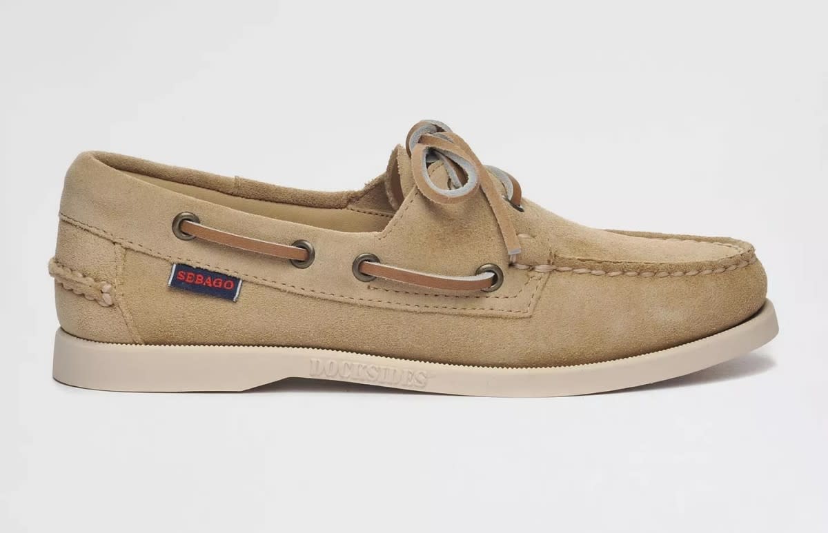 Sebago Portland Rough Out Boat Shoe, $195, <a href="https://howl.me/clY1YEq6XMt" rel="nofollow noopener" target="_blank" data-ylk="slk:available here;elm:context_link;itc:0;sec:content-canvas" class="link ">available here</a>