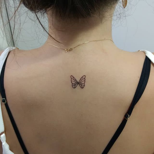 11) A Dainty Butterfly Outline