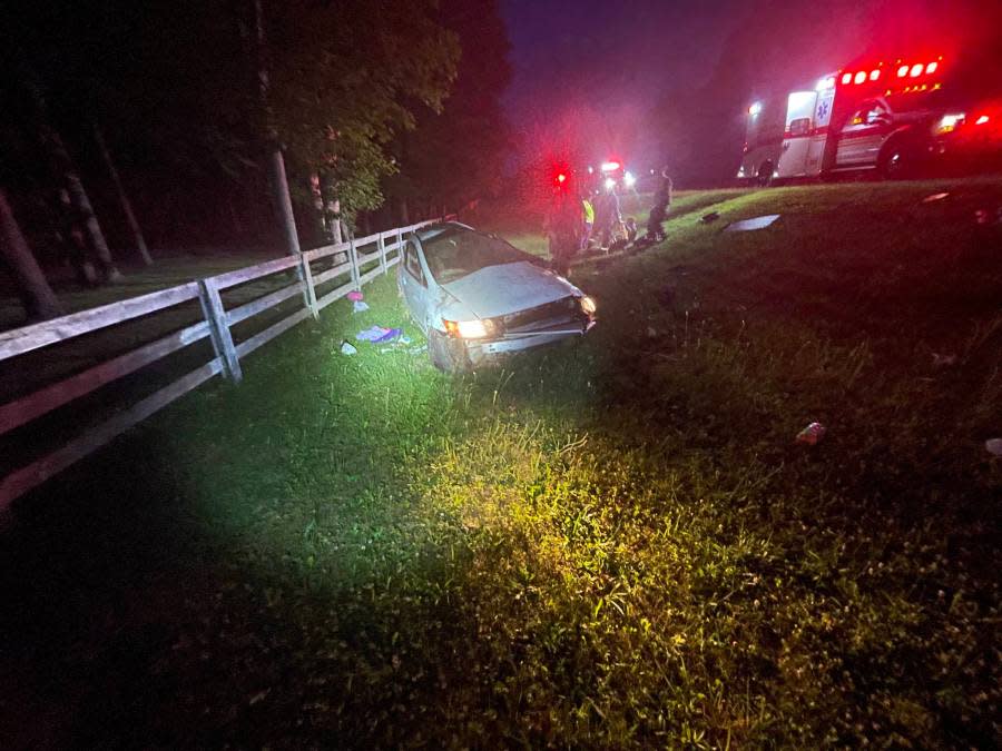 Crash on Kings Highway in Stafford County on June 20. (Photo Courtesy: Stafford County Sheriff’s Office)